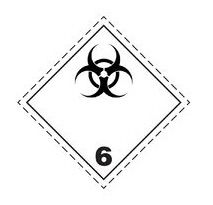 Etiqueta mercancías peligrosas clase 6 sustancias infecciosas