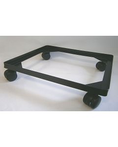 Carrito con ruedas para cajas multiusos de 35 litros.